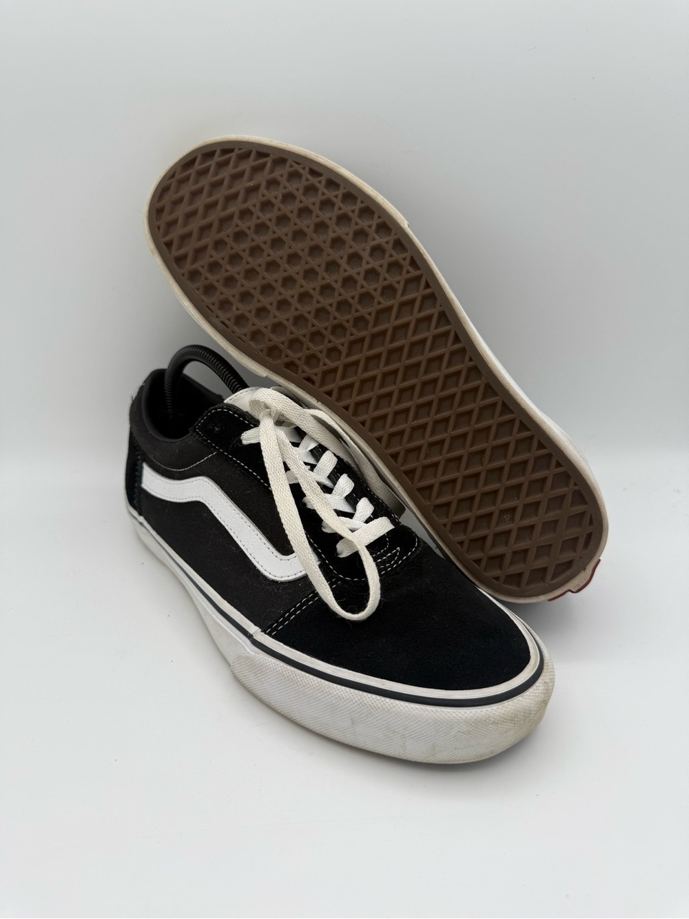 Men's Vans Old Skool Black White Suede Low-Top Casual Skate Shoes Size 9 751505